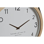 Horloge Murale DKD Home Decor Verre Gris Corde MDF Blanc Marron Clair Scandinave (2 Unités) (45 x 6 x 45 cm)