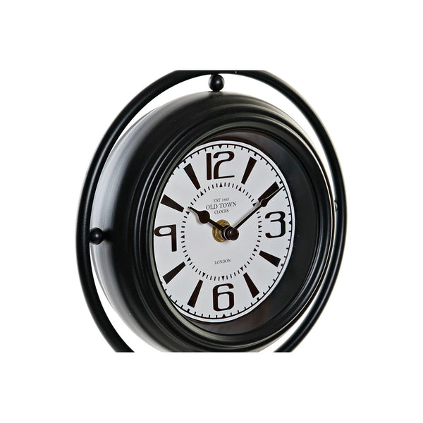 Horloge de table DKD Home Decor Noir Verre Fer (19.5 x 14 x 40 cm)