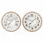 Horloge Murale DKD Home Decor Blanc Marron Bois MDF (2 pcs) (80 x 4.5 x 80 cm)