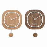 Horloge Murale DKD Home Decor Marron Métal Bois MDF (2 pcs) (40 x 4.5 x 56 cm)