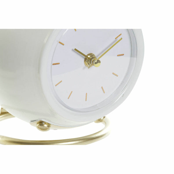 Horloge de table DKD Home Decor Blanc Noir Fer (2 pcs) (16 x 13 x 18 cm)