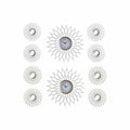 Montre DKD Home Decor Argent Champagne polypropylène Miroir (5 pcs) (2 pcs)