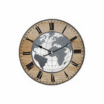 Horloge Murale DKD Home Decor Noir Fer Bois MDF (60 x 3.5 x 60 cm)