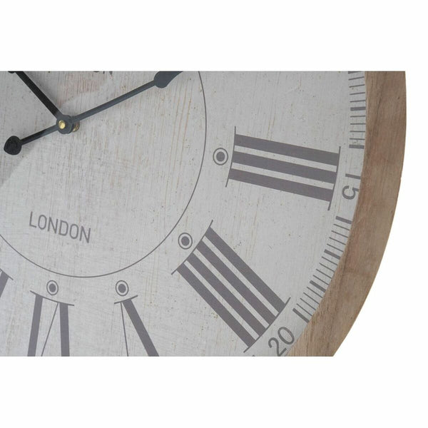 Horloge Murale DKD Home Decor Verre Beige Bois MDF (59.5 x 6 x 59.5 cm)