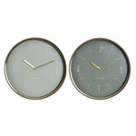 Horloge Murale DKD Home Decor Verre Métal Menthe Vert (30 x 4 x 30 cm) (2 pcs)