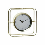 Horloge de table DKD Home Decor Verre Doré Métal (21.8 x 6 x 21.8 cm)