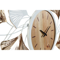 Horloge Murale DKD Home Decor Volets Doré Métal Blanc Bois MDF (109 x 6 x 59 cm)