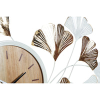 Horloge Murale DKD Home Decor Volets Doré Métal Blanc Bois MDF (109 x 6 x 59 cm)