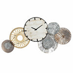 Horloge Murale DKD Home Decor Gris Métal Cercles Bois MDF (99 x 7.6 x 54.3 cm)