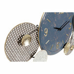 Horloge Murale DKD Home Decor Gris Bleu Métal Cercles (95.3 x 5.7 x 51.4 cm)