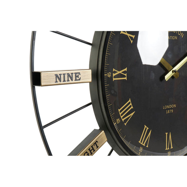 Horloge Murale DKD Home Decor Verre Argenté Doré Fer (2 pcs) (70 x 7 x 70 cm)