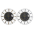 Horloge Murale DKD Home Decor Verre Argenté Doré Fer (2 pcs) (70 x 7 x 70 cm)