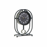 Horloge de table DKD Home Decor Verre Noir Fer (16.5 x 7 x 25 cm)