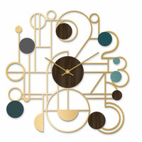 Horloge Murale DKD Home Decor Doré Fer Bois MDF (60 x 4.5 x 60 cm)