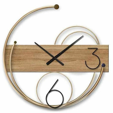 Horloge Murale DKD Home Decor Doré Fer Bois MDF (60 x 4.5 x 60 cm)