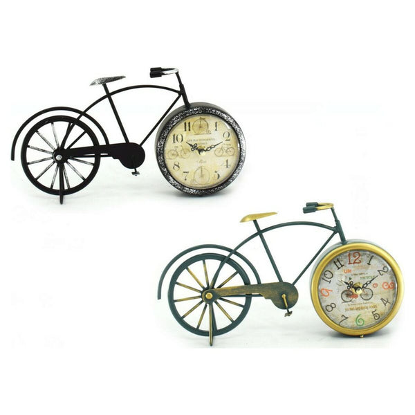 Horloge de table DKD Home Decor Noir Bicyclette Vert Fer (30.5 x 5.5 x 18 cm) (2 pcs)