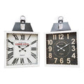 Horloge Murale DKD Home Decor Noir Blanc Fer Bois MDF (60 x 6 x 89 cm) (2 pcs)