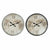 Horloge Murale DKD Home Decor Verre Beige Marron Fer Mappemonde (50 x 5.5 x 50 cm) (2 pcs)