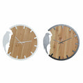 Horloge Murale DKD Home Decor Noir Blanc Fer Oiseau Bois MDF (50 x 3.5 x 50 cm) (2 pcs)