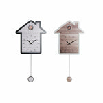 Horloge Murale DKD Home Decor Blanc Maison Bois MDF (32 x 4.5 x 56 cm) (2 pcs)