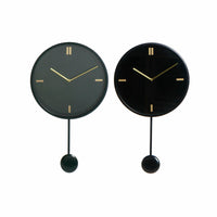 Horloge Murale DKD Home Decor Noir Vert Fer Bois MDF (35 x 6 x 70 cm) (2 pcs)