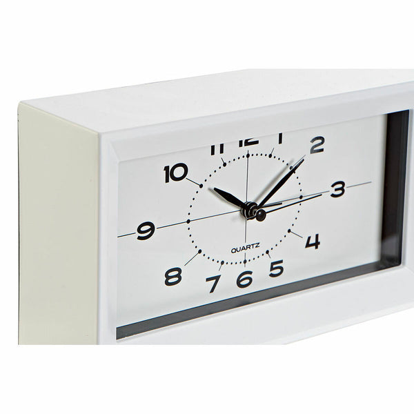 Horloge de table DKD Home Decor Noir Blanc PVC (20 x 5.5 x 11 cm) (2 pcs)