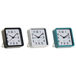 Horloge de table DKD Home Decor Bleu Blanc Noir PVC (3 pcs) (8.3 x 6 x 9 cm)