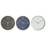 Horloge Murale DKD Home Decor Noir Bleu Aluminium Blanc (25 x 4.2 x 25 cm) (3 pcs)