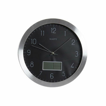 Horloge Murale DKD Home Decor Argenté Noir Aluminium (35 x 4 x 35.5 cm)