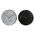 Horloge Murale DKD Home Decor Noir Aluminium Blanc (40 x 5 x 40 cm) (2 pcs)