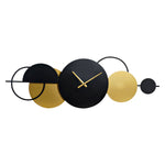 Horloge Murale DKD Home Decor Noir Doré Métal (123 x 5 x 48 cm)