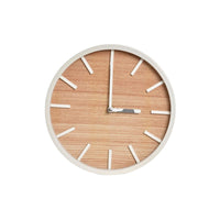 Horloge Murale DKD Home Decor Naturel MDF Blanc (23,5 x 4 x 23,5 cm)