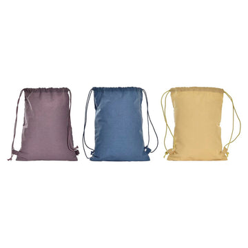 Sac à dos serré par des ficelles DKD Home Decor Yoga (28 x 1 x 36 cm) (3 Unités)