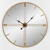 Horloge Murale DKD Home Decor Miroir Doré Métal (76 x 4 x 76 cm)