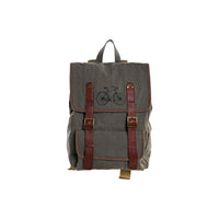 Sac à dos Casual DKD Home Decor Canvas Bicyclette Gris Marron (33 x 12 x 47 cm)