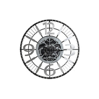 Horloge Murale DKD Home Decor Argenté Noir Fer (80 x 7 x 80 cm)