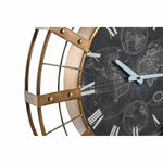 Horloge Murale DKD Home Decor Verre Argenté Noir Doré Fer (60 x 6,5 x 78 cm)