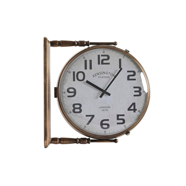 Horloge Murale DKD Home Decor Verre Doré Blanc Fer (36 x 9 x 38 cm)