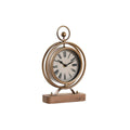 Horloge de table DKD Home Decor Doré MDF Fer (16,5 x 5,5 x 27 cm)