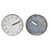 Horloge Murale DKD Home Decor Verre Gris Doré Aluminium Blanc (35,5 x 4,2 x 35,5 cm)