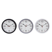 Horloge Murale DKD Home Decor Verre Noir Gris Blanc PVC (30 x 4,3 x 30 cm)