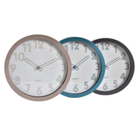 Horloge Murale DKD Home Decor Verre Gris Beige Turquoise PVC (30 x 4,3 x 30 cm)