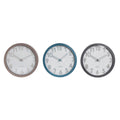 Horloge Murale DKD Home Decor Verre Gris Beige Turquoise PVC (30 x 4,3 x 30 cm)