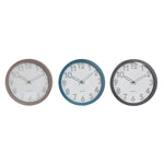 Horloge Murale DKD Home Decor Verre Gris Beige Turquoise PVC (30 x 4,3 x 30 cm)