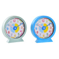 Horloge de table DKD Home Decor Enfant Bleu Vert PVC (15 x 4 x 16,5 cm) (2 Unités)