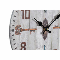 Horloge Murale DKD Home Decor Gris Beige MDF (34 x 4 x 34 cm)