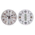 Horloge Murale DKD Home Decor Gris Beige MDF (34 x 4 x 34 cm)