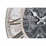 Horloge Murale DKD Home Decor Noir Beige MDF Mappemonde (34 x 4 x 34 cm)