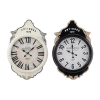 Horloge Murale DKD Home Decor Verre Noir Blanc Fer (61 x 6 x 89 cm)