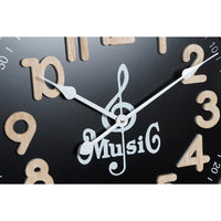 Horloge Murale DKD Home Decor Noir MDF Blanc (60 x 4,5 x 60 cm)